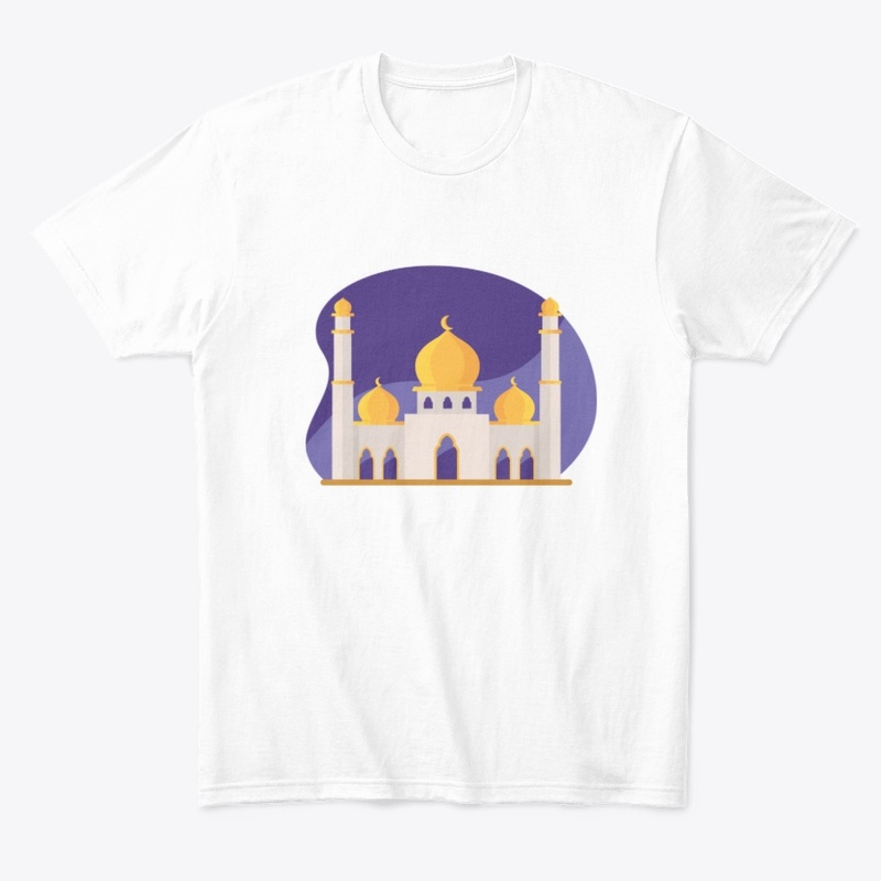 Elegant Golden Mosque Illustration 