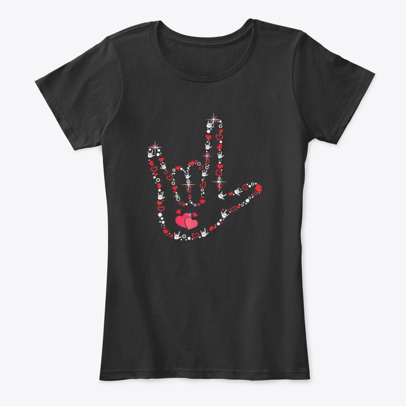 ASL Love Heart Deaf Pride Valentine day