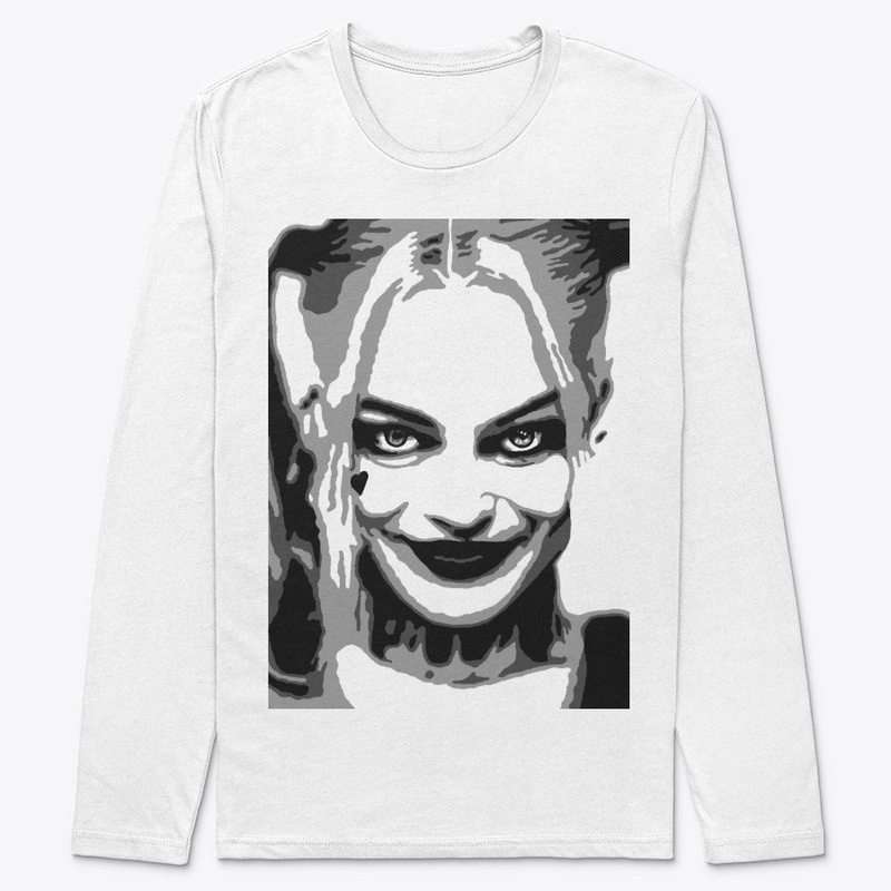 Margot Robbie Black and White Portrait