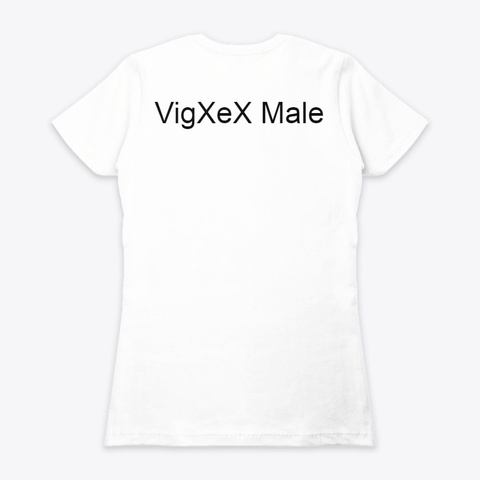 Vig Xe X Male White T-Shirt Back