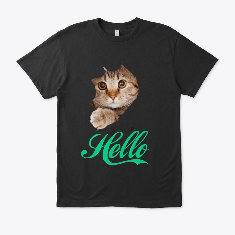 Eco Unisex Tee, kitty tshirt