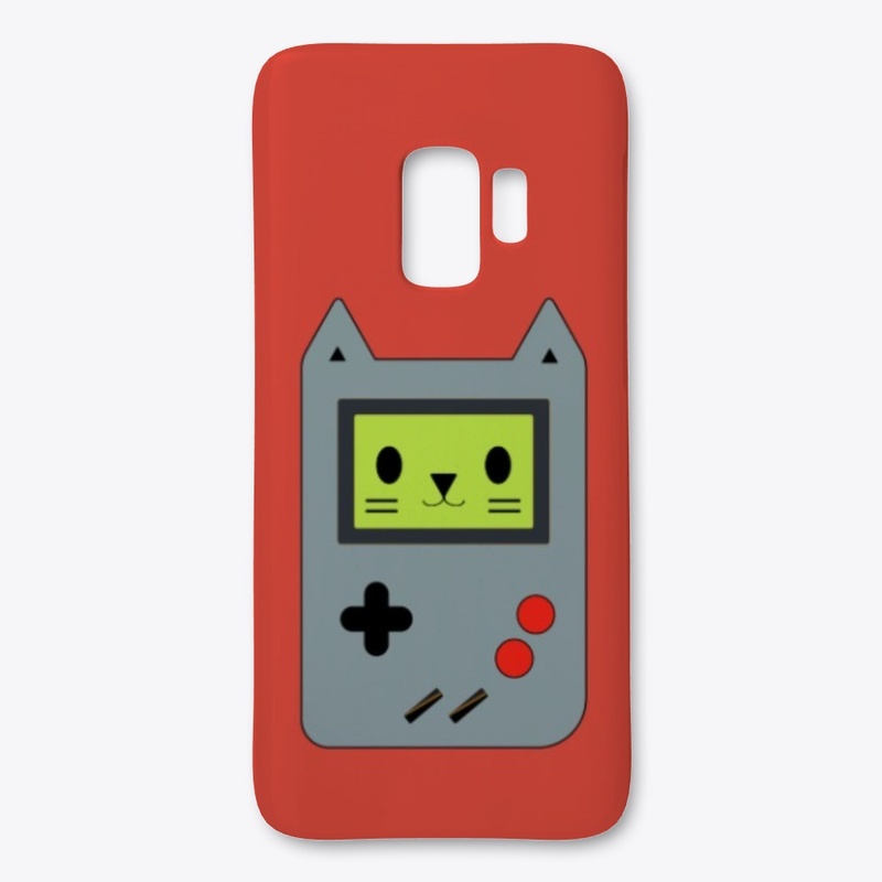 Vintage console cat - retro gaming