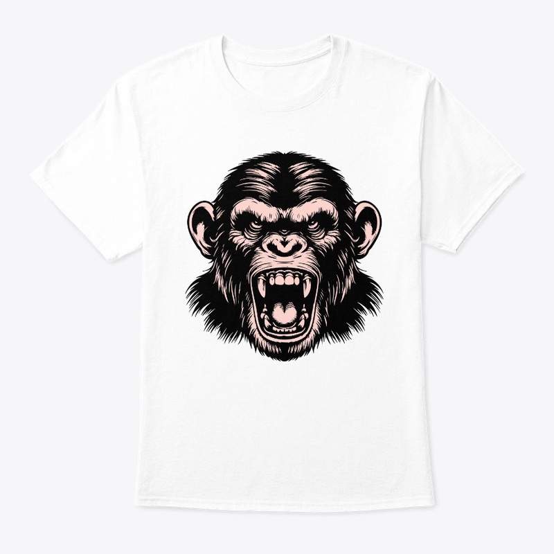 Angry Chimpanzee Head Graphic