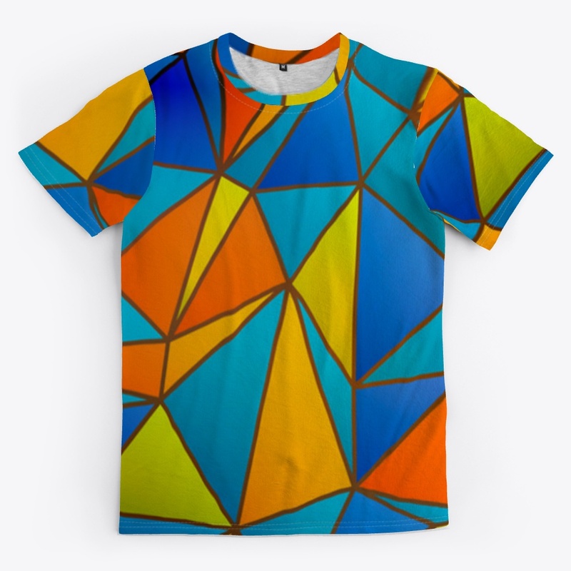 Tri-Fold Geometric Digital Art