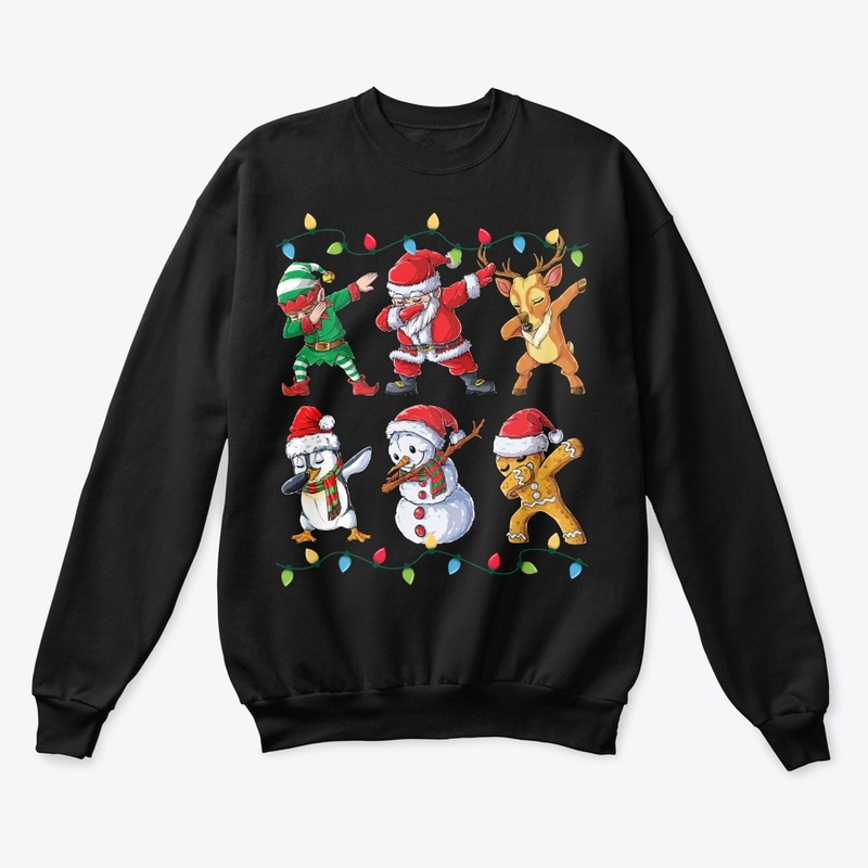 Dabbing Santa Elf Friends Christmas Gift