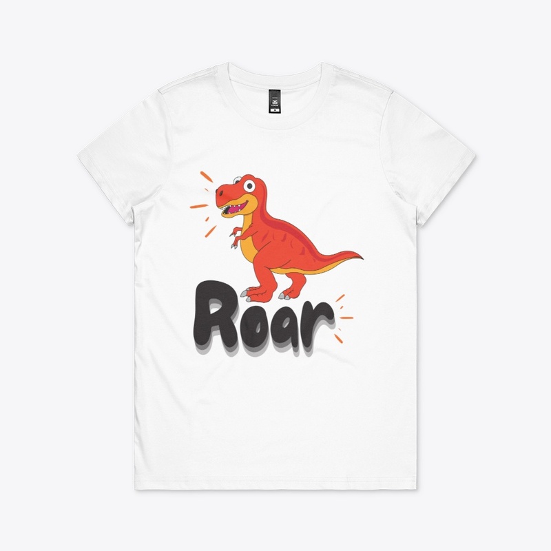 Cute t-rex roar graphic tee
