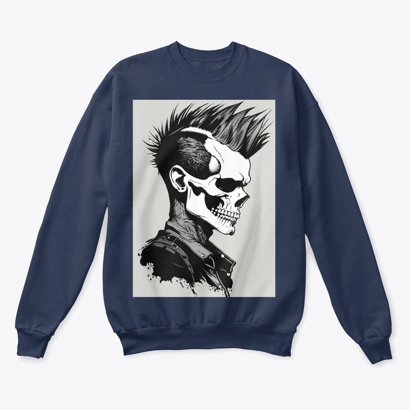 Skull and bones rebellion rock tee