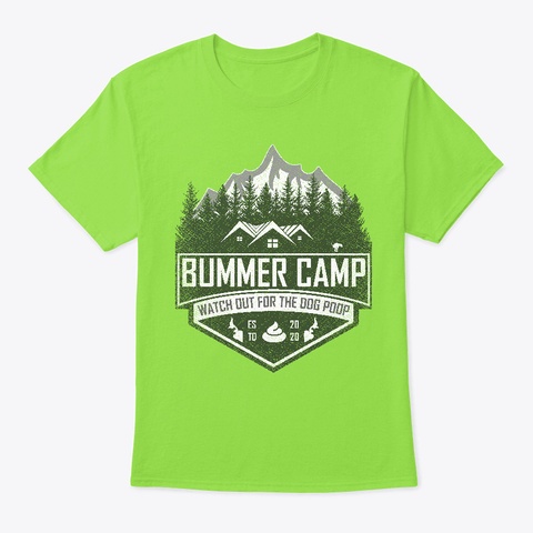 Bummer Camp Shirt Lime T-Shirt Front