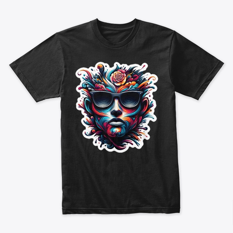 colorful abstract human face