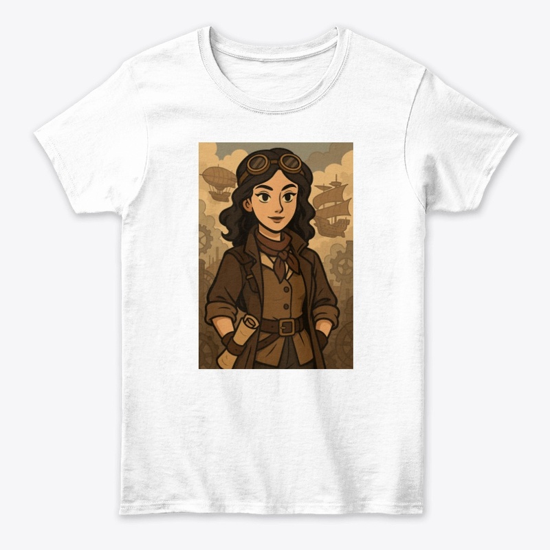 "Airship Captain – Steampunk Hero Tee"