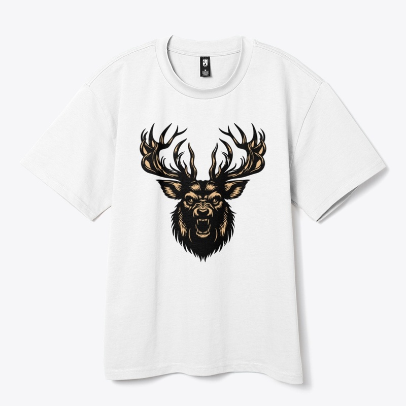 Unique Angry Deer Illustration