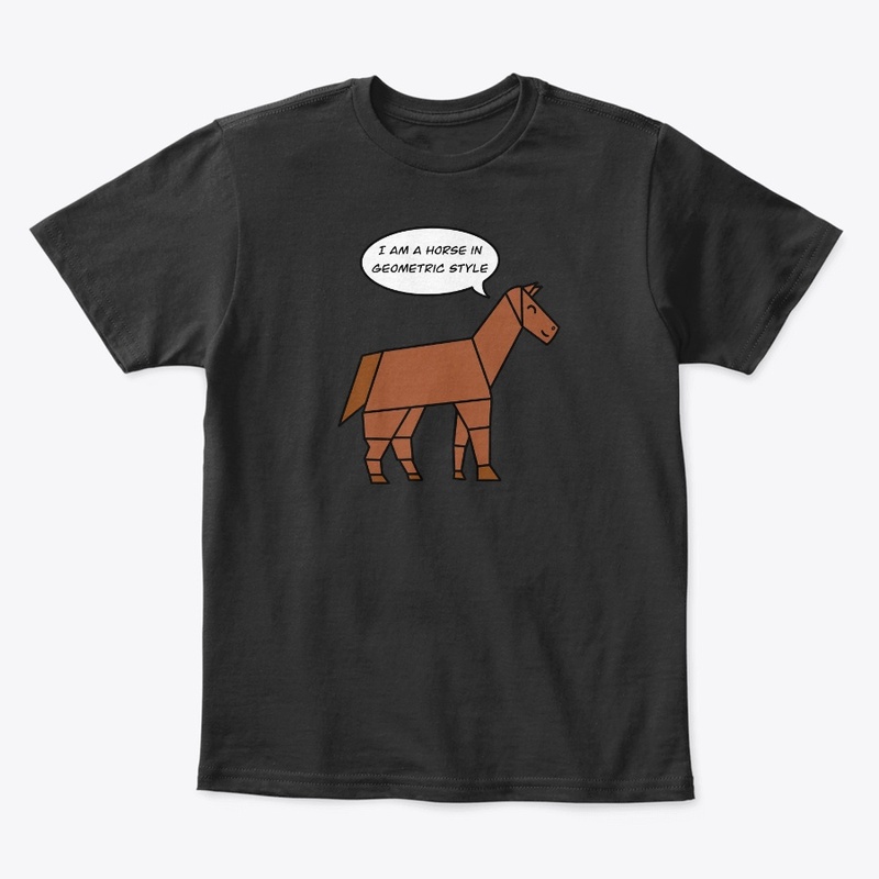 Cartoon geometric horse