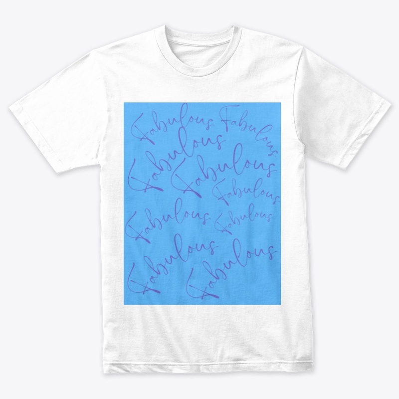 BLUE CURSIVE FABULOUS