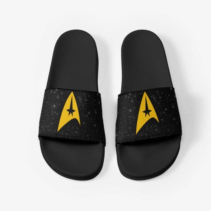 BLACK TREK INSIGNIA SLIPPERS 