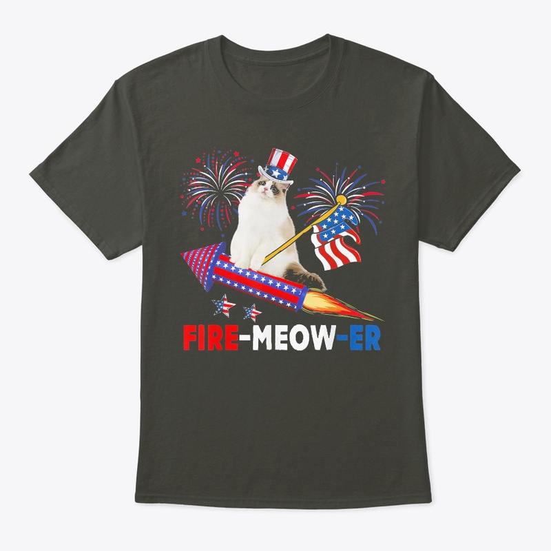 Fire-Meow-Er Cat Riding Firecracker 