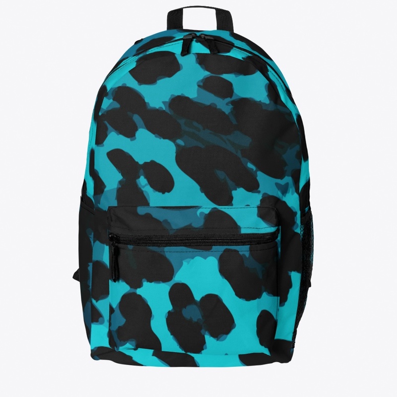 Turquoise Abstract Cheetah Print  