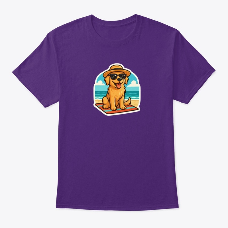 Cool Dog Beach Vibes Sticker