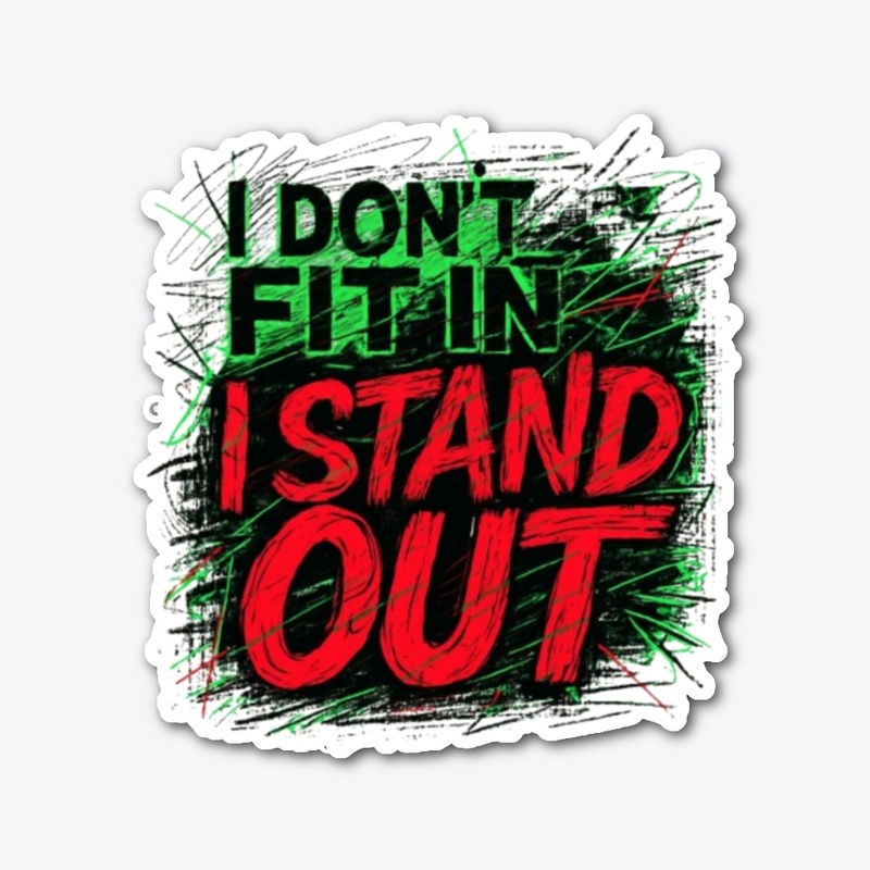 I DON'T FIT IN, I STAND OUT
