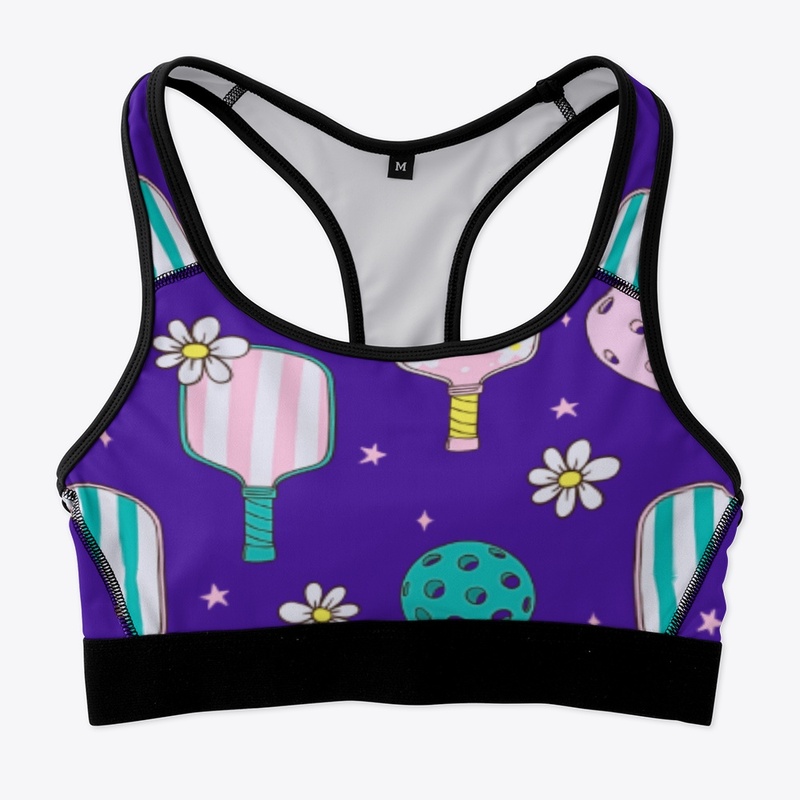 Pickleball Hearts and flowers Pattern