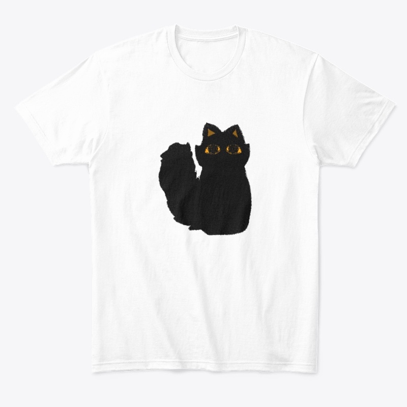 spooky black cat