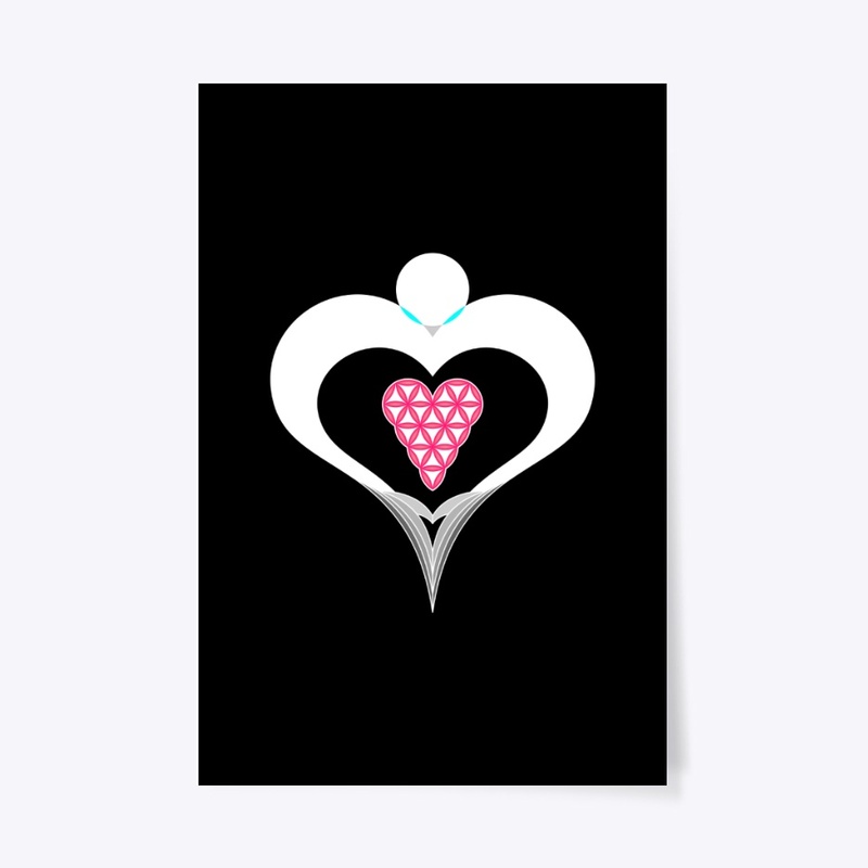 Heart angel - Heart of Life, White-Red