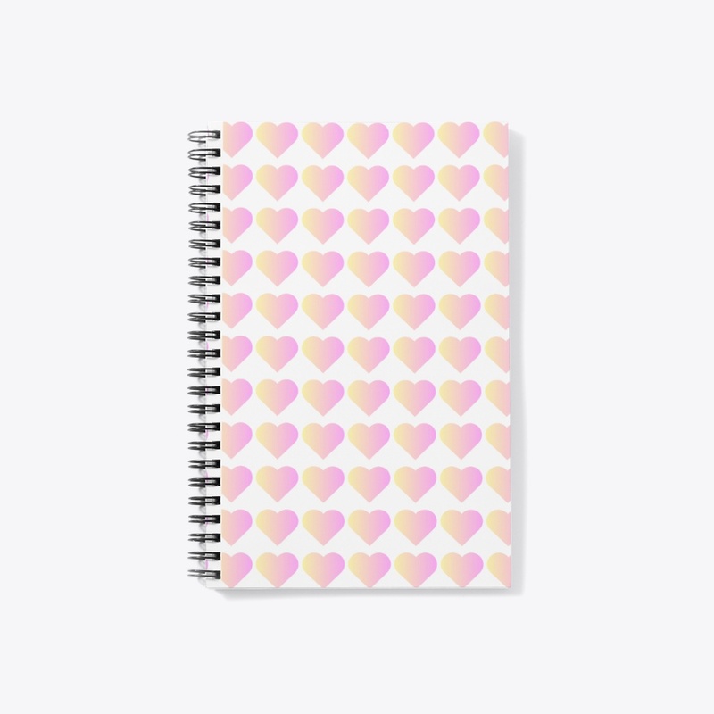 Heart pattern notebook 