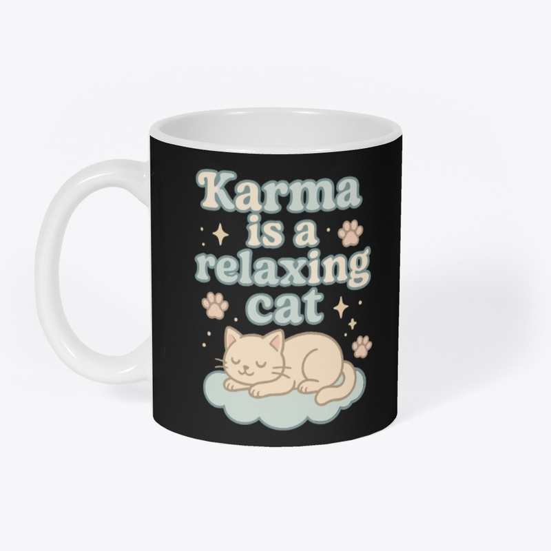 Karma Is a Relaxing Cat Vintage Gift