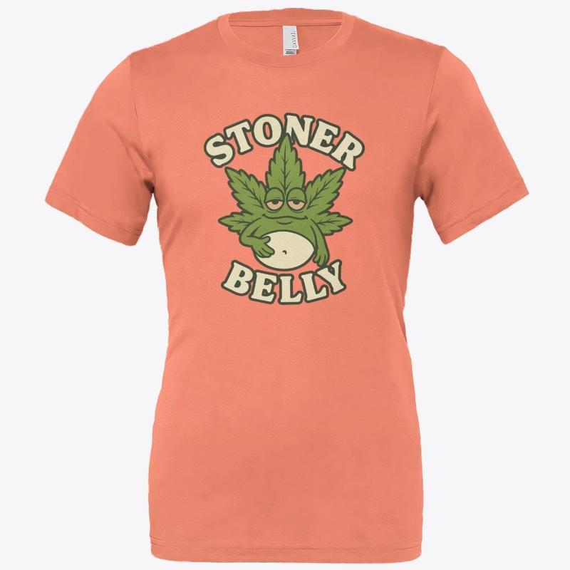 Stoner Belly Funny Chill Vibes Tee