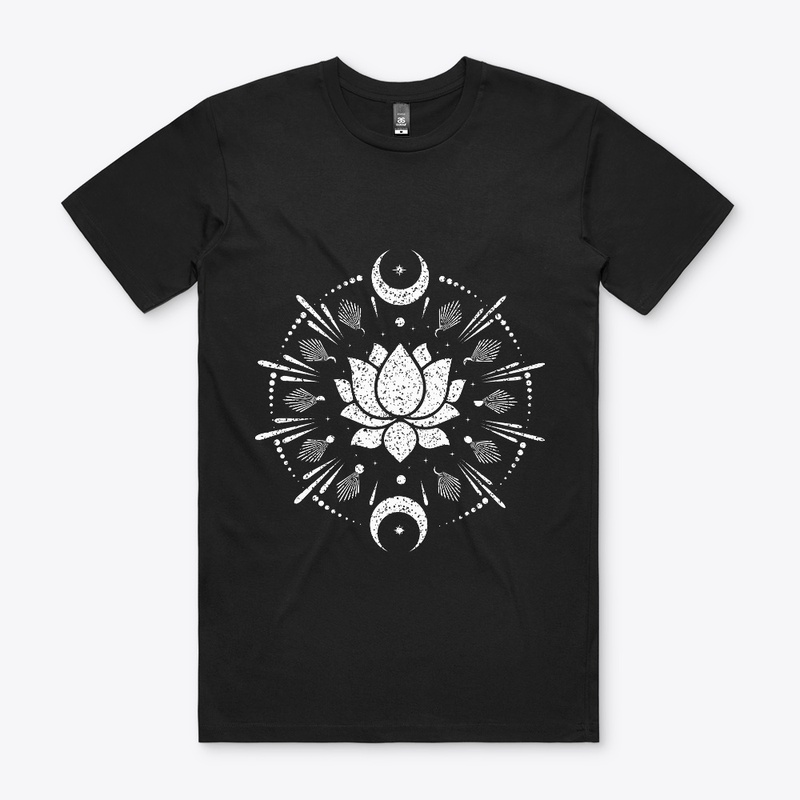 Lotus Mandala Yoga Sacred Moon T-Shirt