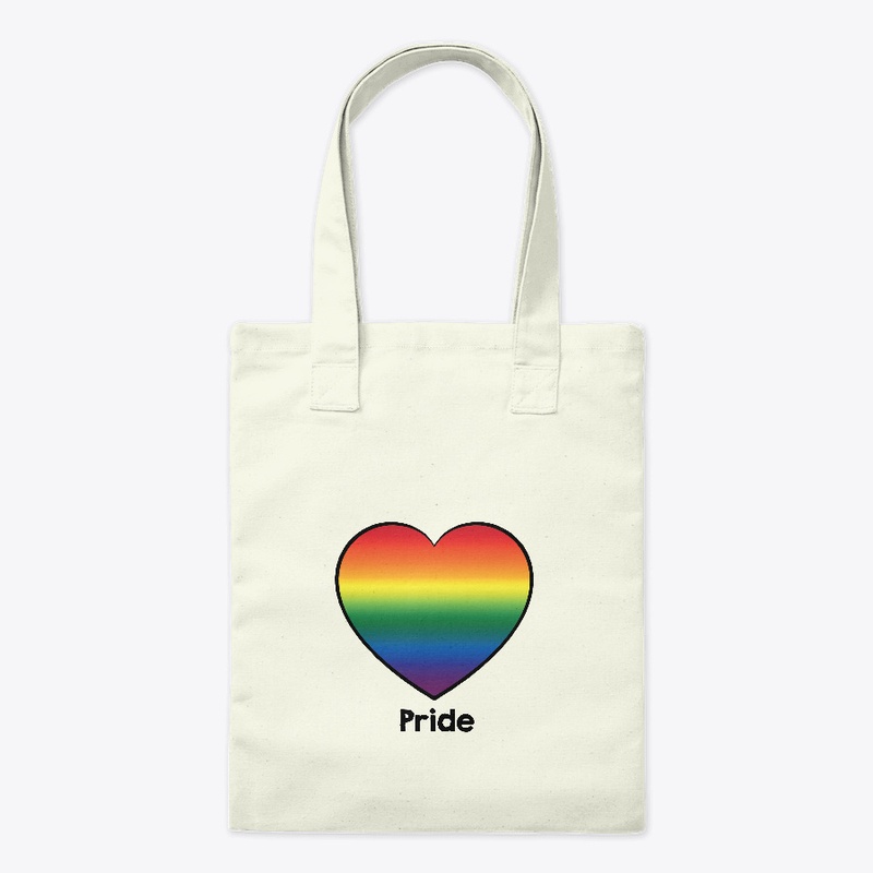 Pride heart with rainbow design