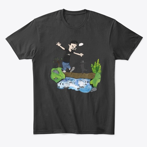 Kitty And Shabs Black T-Shirt Front
