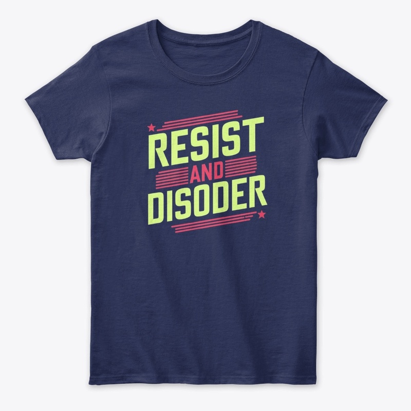 "Resist and Disorder Neon Graphic Tee"