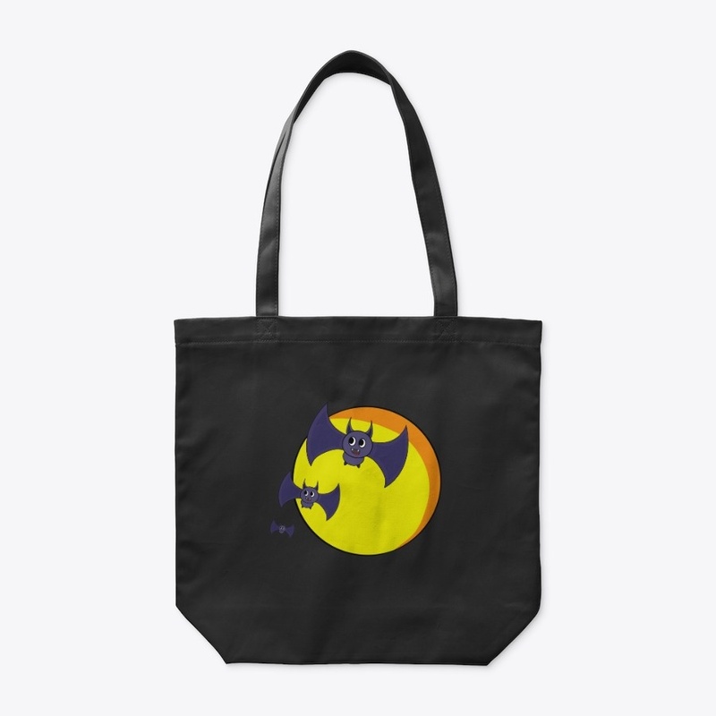 Halloween Bats and a beautiful full moon