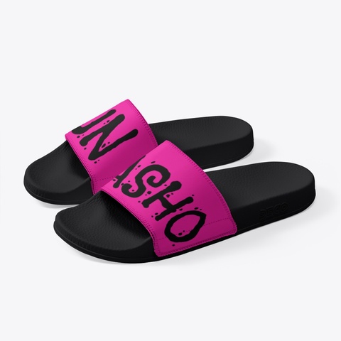 Unfasho Slides ( Are You Fasho ? Merch) Hot Pink T-Shirt Left