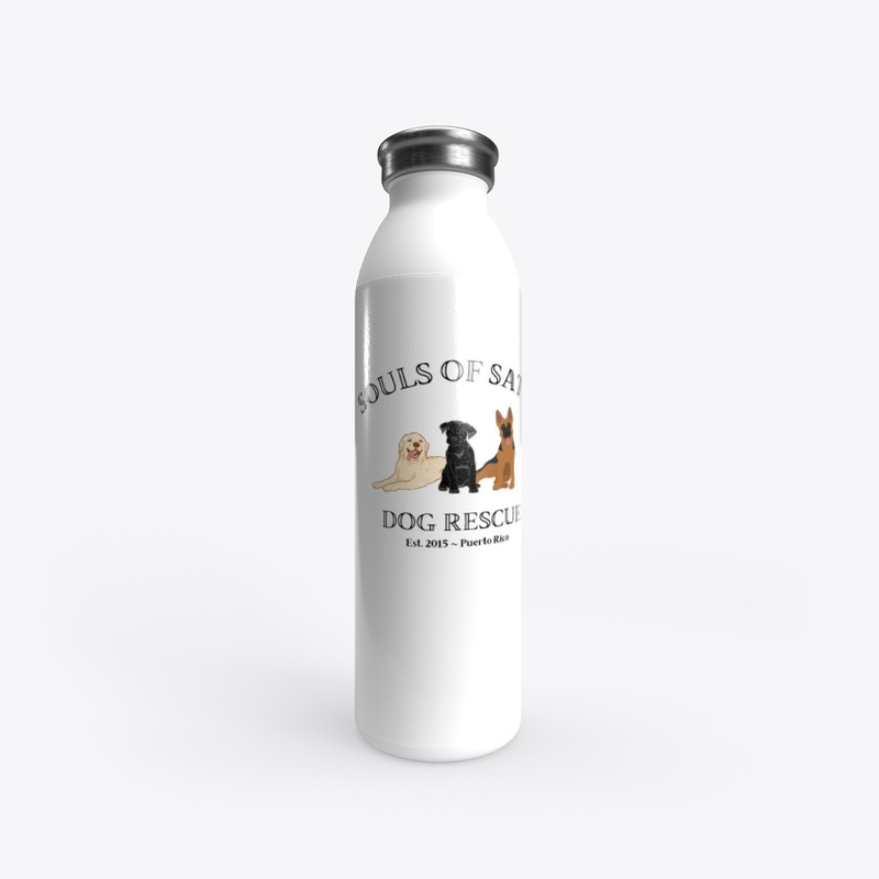 Stainless Water Bottle - 3 dog logo