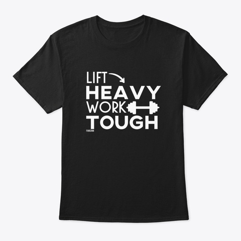 Sports Fitness Hard Work Zuocv Black T-Shirt Front