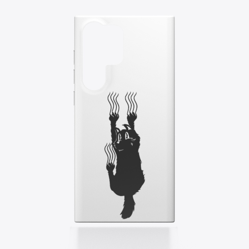 Funny Scratching Cat Silhouette