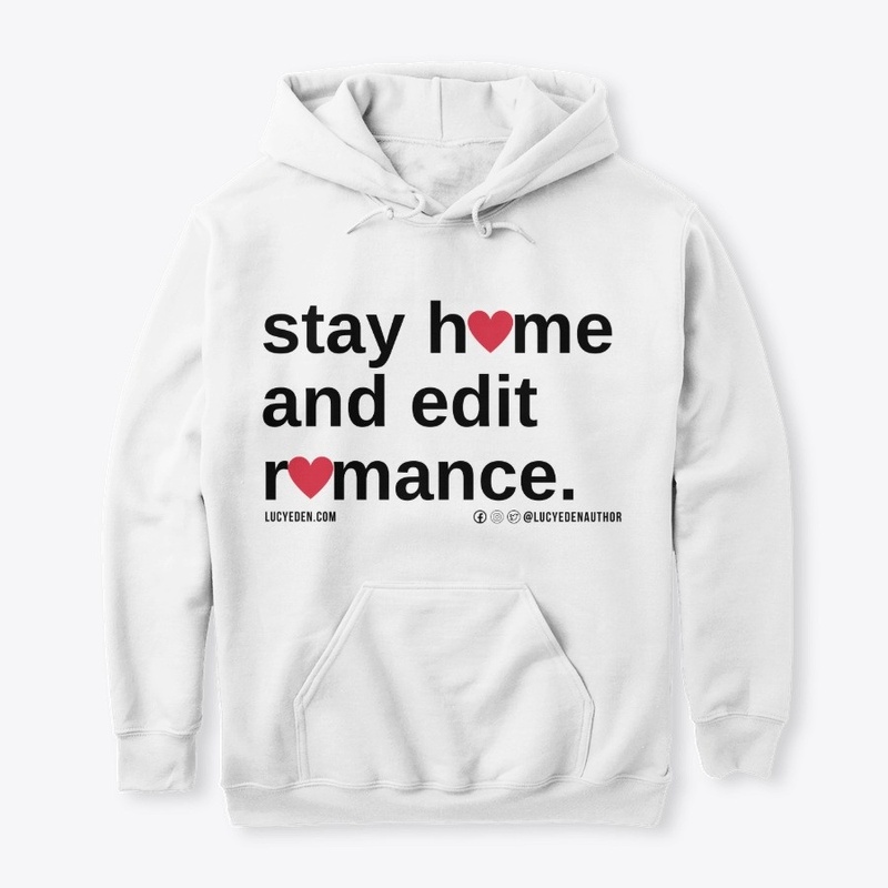 stay home and edit romance. black.