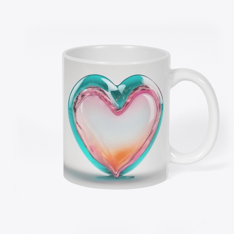 glass heart mug 46-19