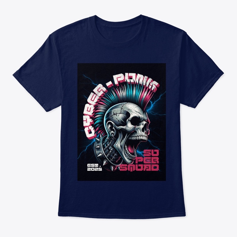 T Shirt Cyber Punk Skull