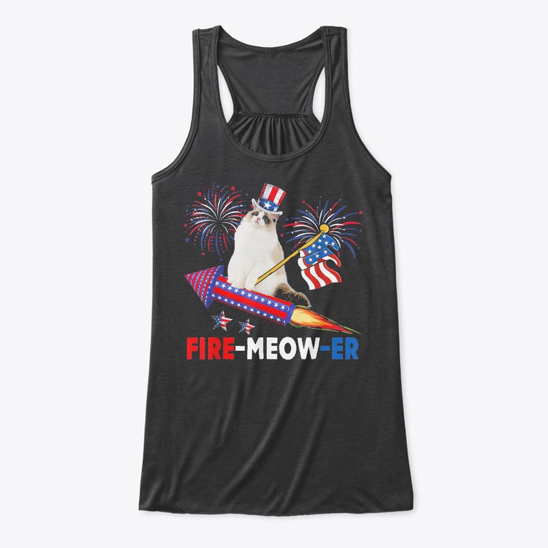 Fire-Meow-Er Cat Riding Firecracker 