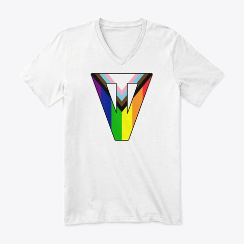 Bold Pride V Tee  White T-Shirt Front