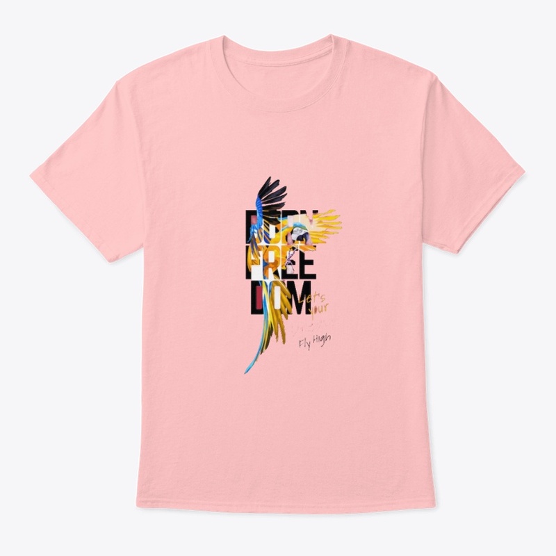 Freedom Typography on Macaw Parrot