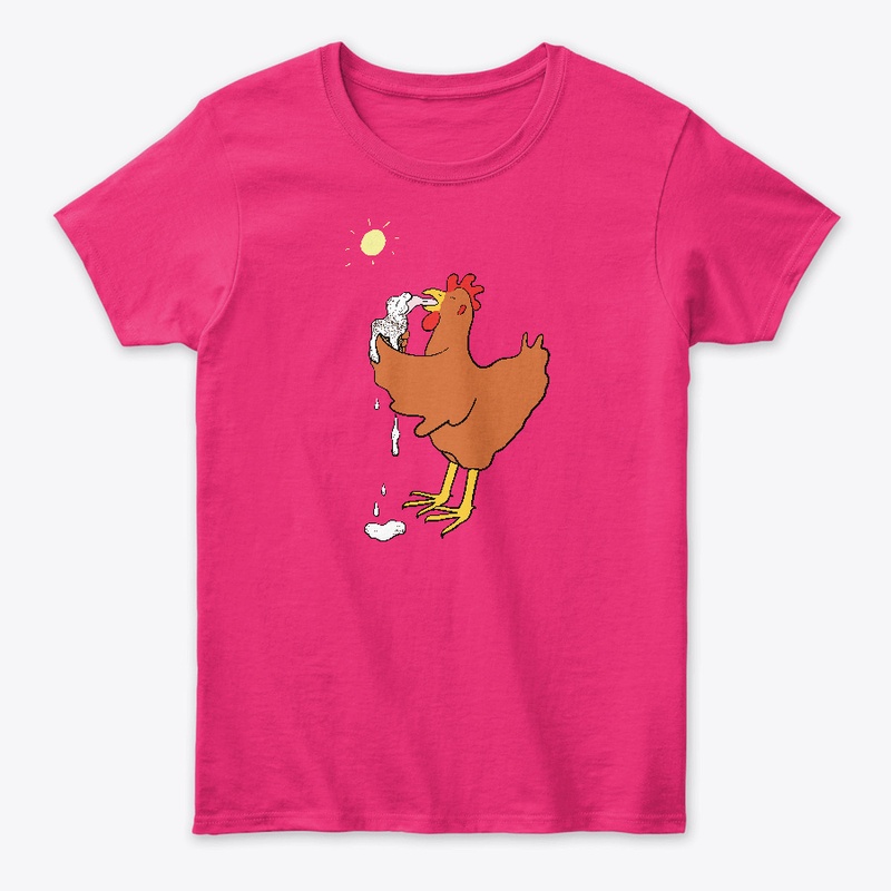 Chicken Enjoying Ice-cream