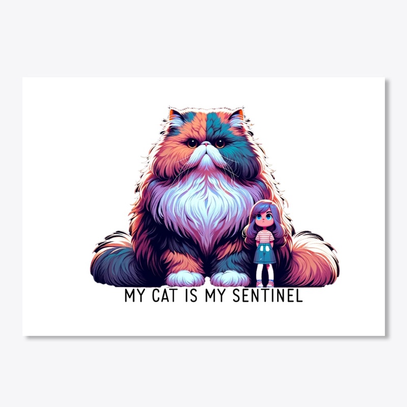 My Cat Is My Sentinel White
