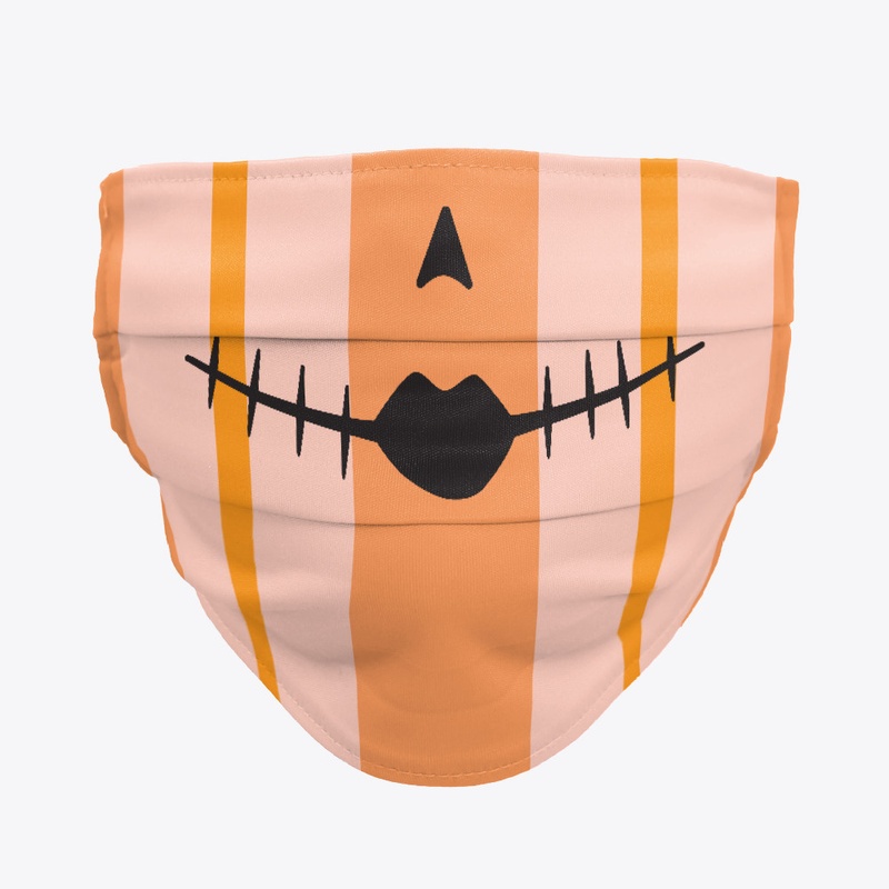 Lady Jack o lantern Pumpkin Face Mask