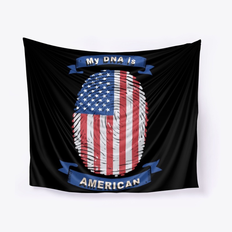 My DNA is American Flag Fingerprint 