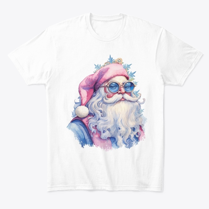 Christmas Hipster Santa with Sunglasses