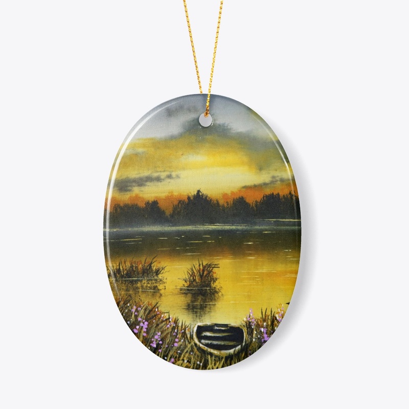 Lonely Boat at Sunrise