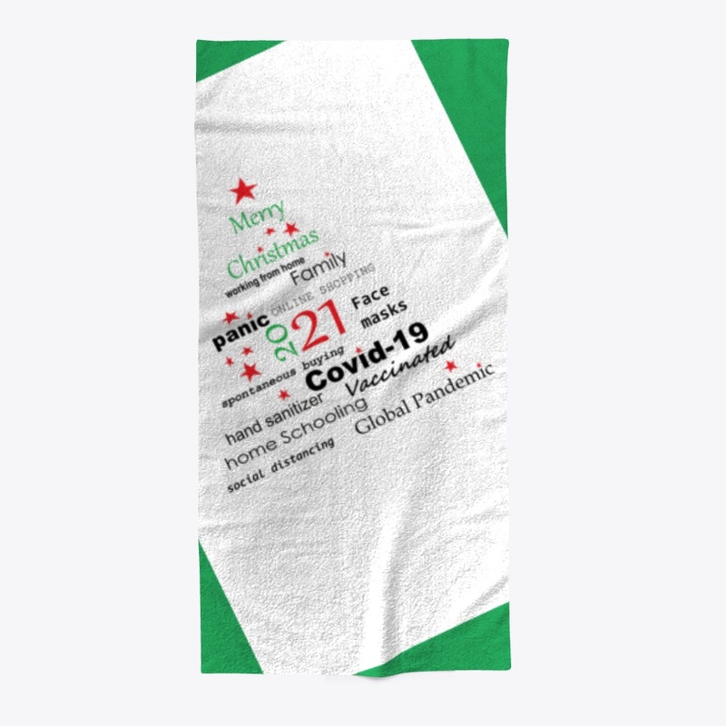 Christmas Beach Towel color Covid19 2021
